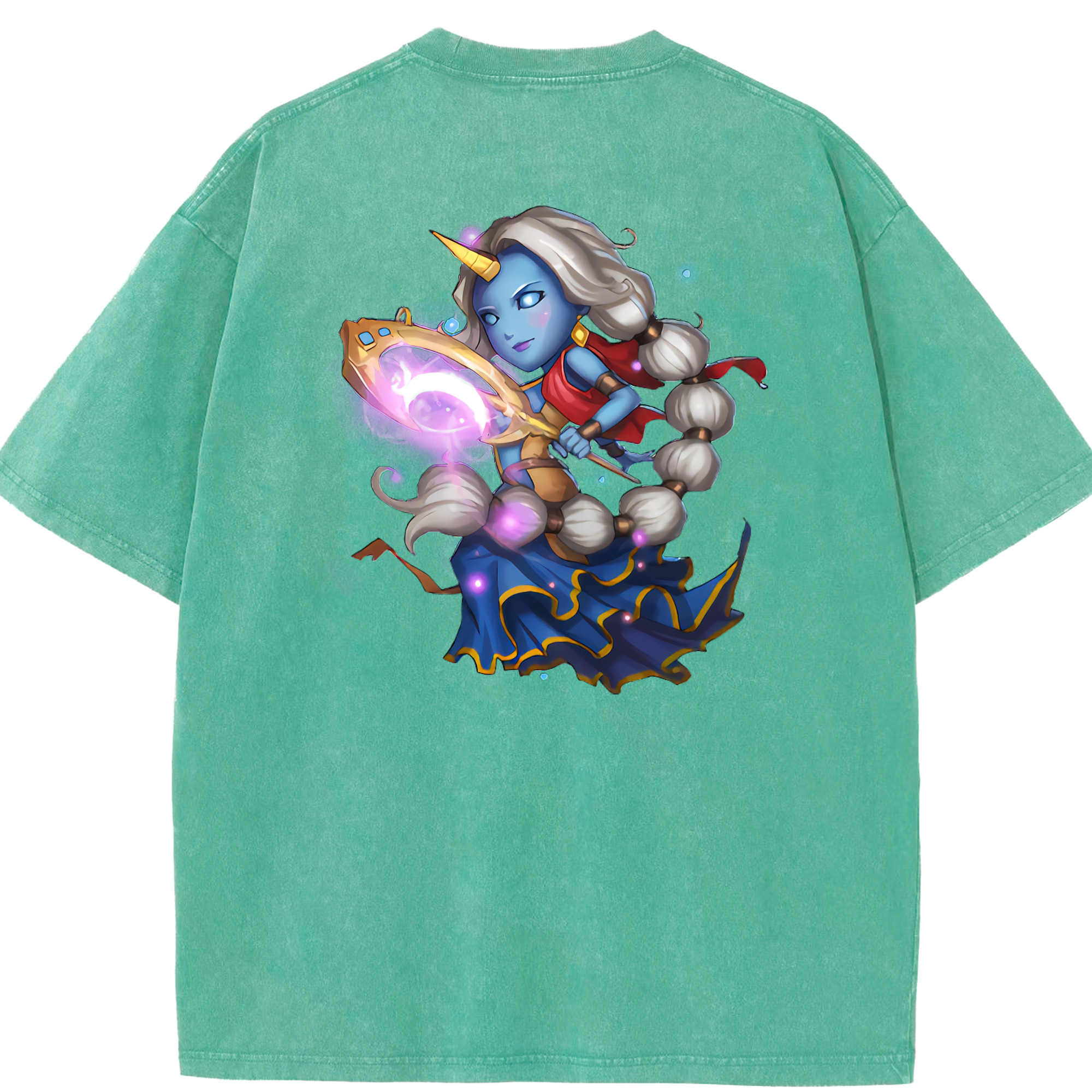 リーグ・オブ・レジェンド League of Legends LOL 綿100% ヴィンテージ風 半袖Tシャツ（背面プリント）